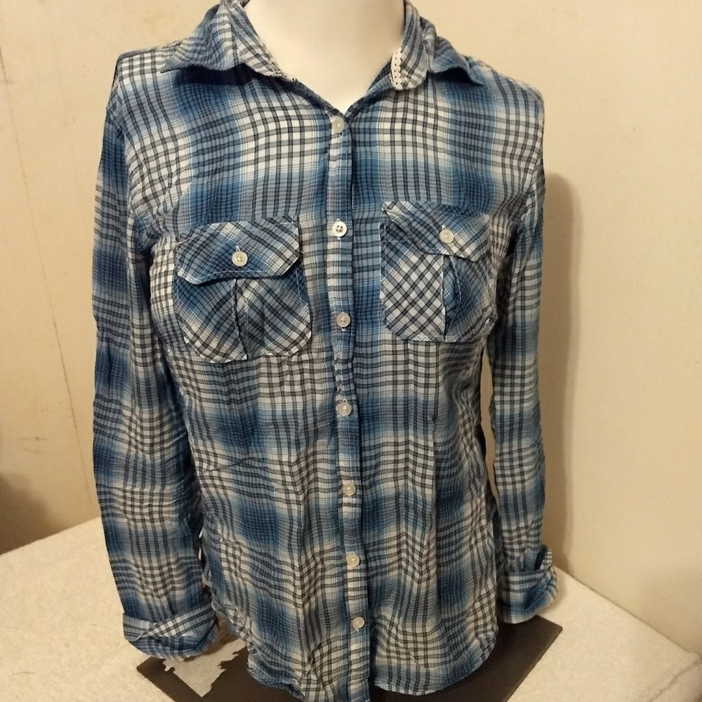 Light blue plaid shirt